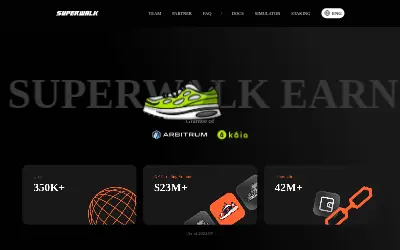 Website screenshot of SuperWalk WALK (2026-06-01)