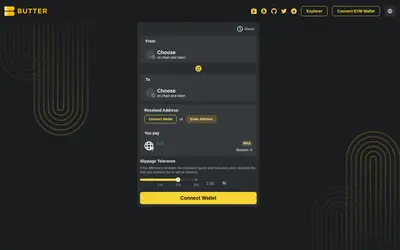 Website screenshot of Butter Bridged SolvBTC (Map Protocol) (2026-04-26)