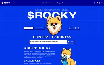 Website screenshot of ROCKY (2026-05-21)