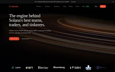 Website screenshot of Helius Staked SOL (2026-05-21)