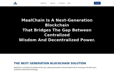 Website screenshot of Maal Chain (2026-05-22)