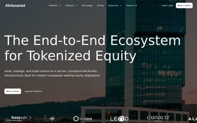 Website screenshot of Aktionariat ServiceHunter AG Tokenized Shares (2026-04-25)