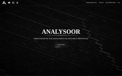 Website screenshot of Analysoor (2026-05-26)