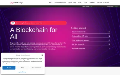 Website screenshot of Aeternity (2026-05-29)