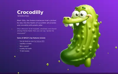 Website screenshot of Crocodilly (2026-05-26)