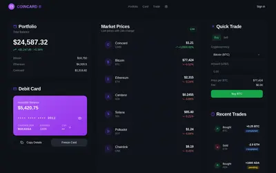 Website screenshot of Coincard (2026-04-23)