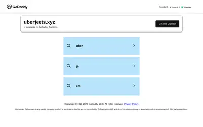 Website screenshot of Uber Jeets (2026-05-20)