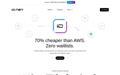 Website screenshot of Ionet (2026-05-21)