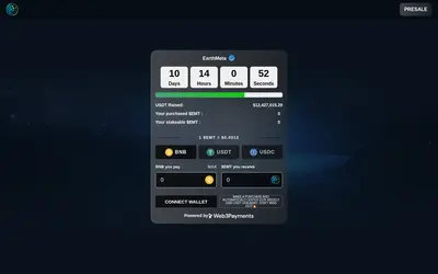 Website screenshot of EarthMeta (2026-04-26)