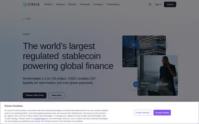 Website screenshot of IBC Bridged USDC (2026-05-20)
