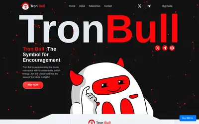 Website screenshot of Tron Bull (2026-05-22)