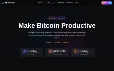 Website screenshot of Universal BTC (2026-06-01)