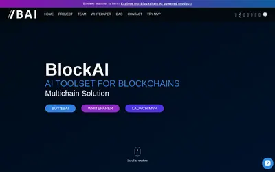 Website screenshot of BlockAI (2026-05-21)