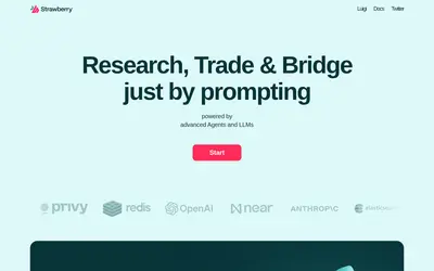 Website screenshot of Strawberry AI (2026-05-21)