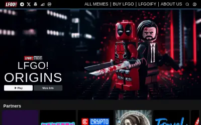 Website screenshot of LFGO (2026-06-01)