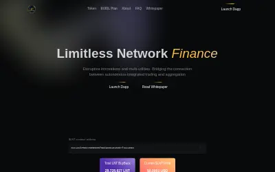 Website screenshot of Limitless Network (2026-05-26)