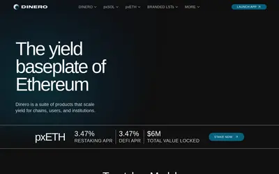 Website screenshot of Dinero (2026-04-25)