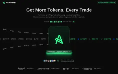 Website screenshot of Altcoinist Token (2026-05-19)