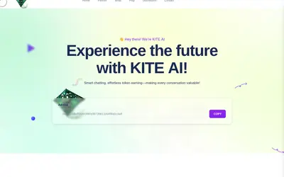 Website screenshot of KITEAI (2026-05-20)