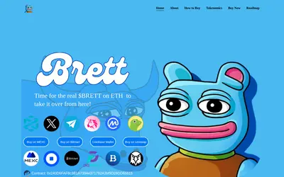 Website screenshot of Brett (ETH) (2026-05-22)