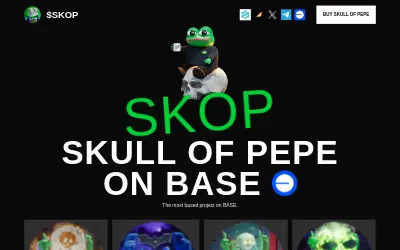 Website screenshot of Skull of Pepe Token (2026-05-26)