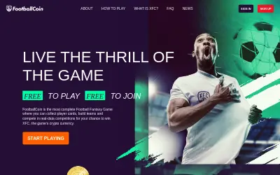 Website screenshot of Football Coin (2026-05-29)