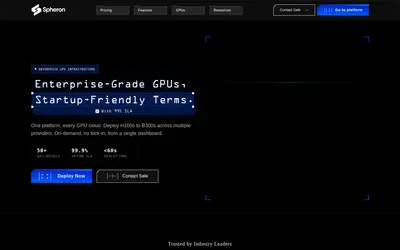 Website screenshot of Spheron Network (2026-04-26)