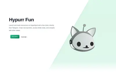 Website screenshot of Hypurr Fun (2026-04-26)