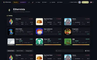 Website screenshot of Ethervista (2026-05-22)