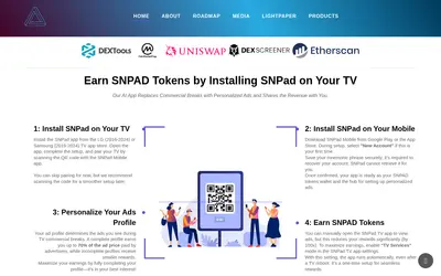 Website screenshot of SNPad (2026-04-26)