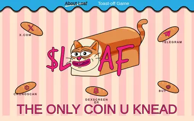 Website screenshot of Loaf Token (2026-04-25)