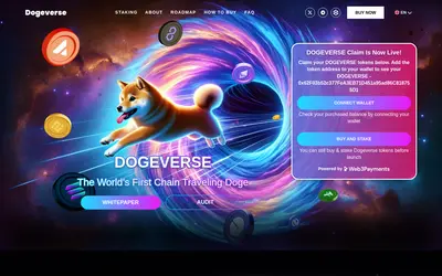 Website screenshot of DogeVerse (2026-05-20)