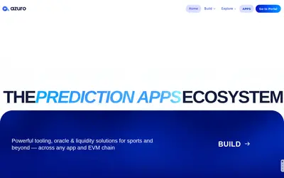 Website screenshot of Azuro Protocol (2026-05-19)