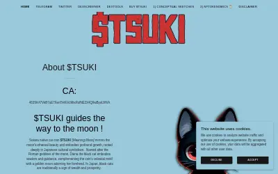 Website screenshot of Tsuki (2026-05-26)