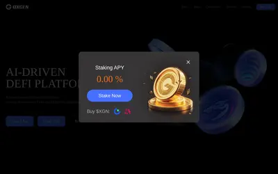 Website screenshot of 0xGen (2026-04-26)