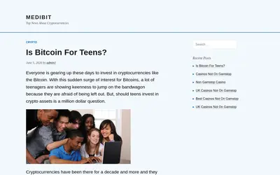 Website screenshot of MediBit (2026-04-26)