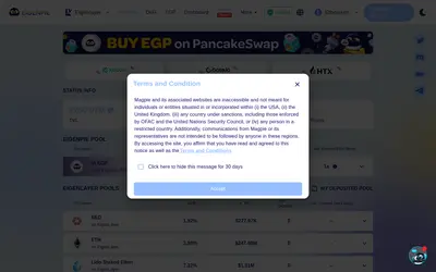 Website screenshot of Eigenpie (2026-05-20)