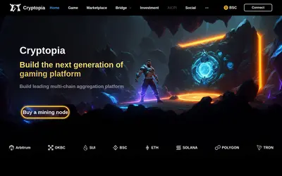 Website screenshot of Cryptopia (2026-04-25)