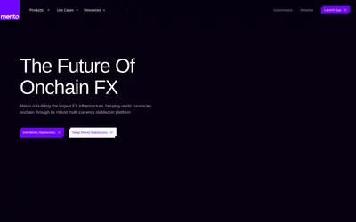 Website screenshot of MENTO (2026-05-19)