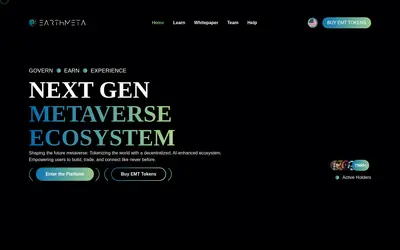 Website screenshot of EarthMeta (2026-05-19)