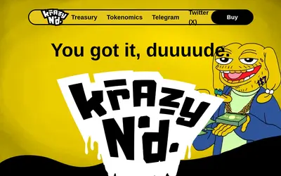 Website screenshot of krazy n.d. (2026-04-25)