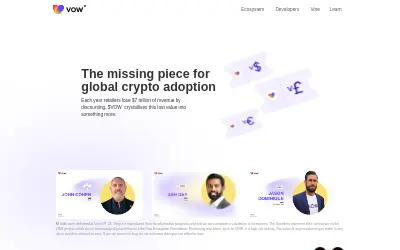 Website screenshot of Vow USD (2026-05-26)