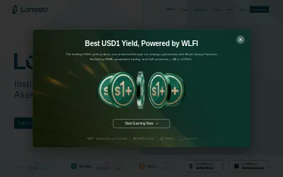 Website screenshot of Lorenzo stBTC (2026-05-26)
