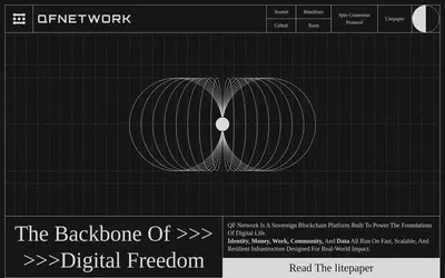 Website screenshot of Quantum Fusion (2026-05-22)