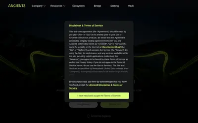 Website screenshot of Ancient8 (2026-05-20)