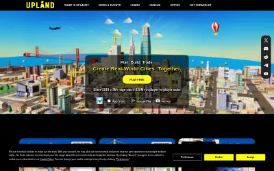 Website screenshot of Upland (2026-05-26)