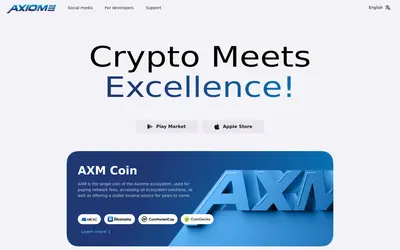 Website screenshot of Axiome (2026-04-26)