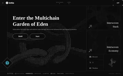 Website screenshot of Initia (2026-05-22)