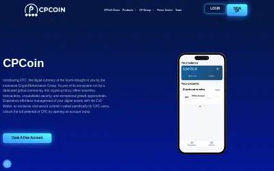 Website screenshot of CPCoin (2026-06-23)