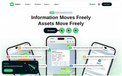 Website screenshot of DeBox (2026-04-26)